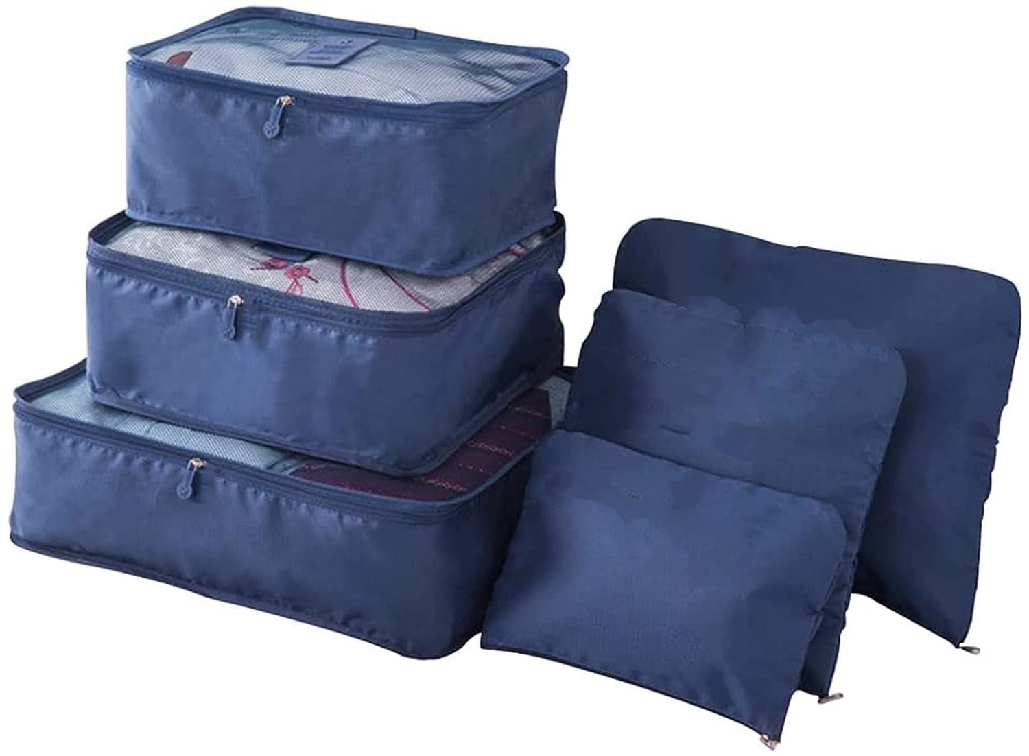 Cloth Organizer Pouch Zipper Bags Travel Luggage Packing Undergarments & Cloth Storage Organizer Travelling Set Multipurpose High Capacity Tidy Portable Case Cosmetics Make-up(Multicolor)-image-12