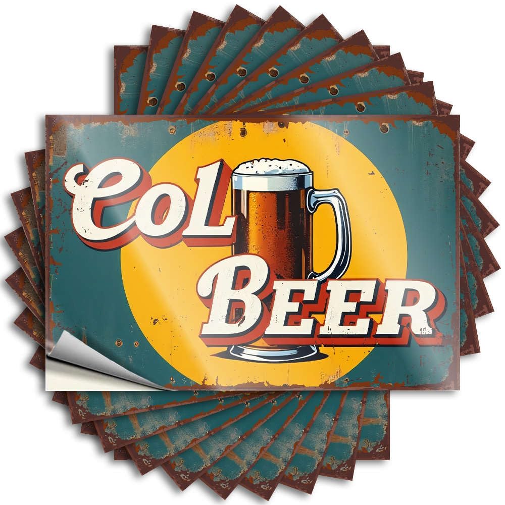 Fzfn Colour Bumper Indie Room Decor | Winter Bumper Col Beer: Refreshingly Cool! For Math(8X12cm)