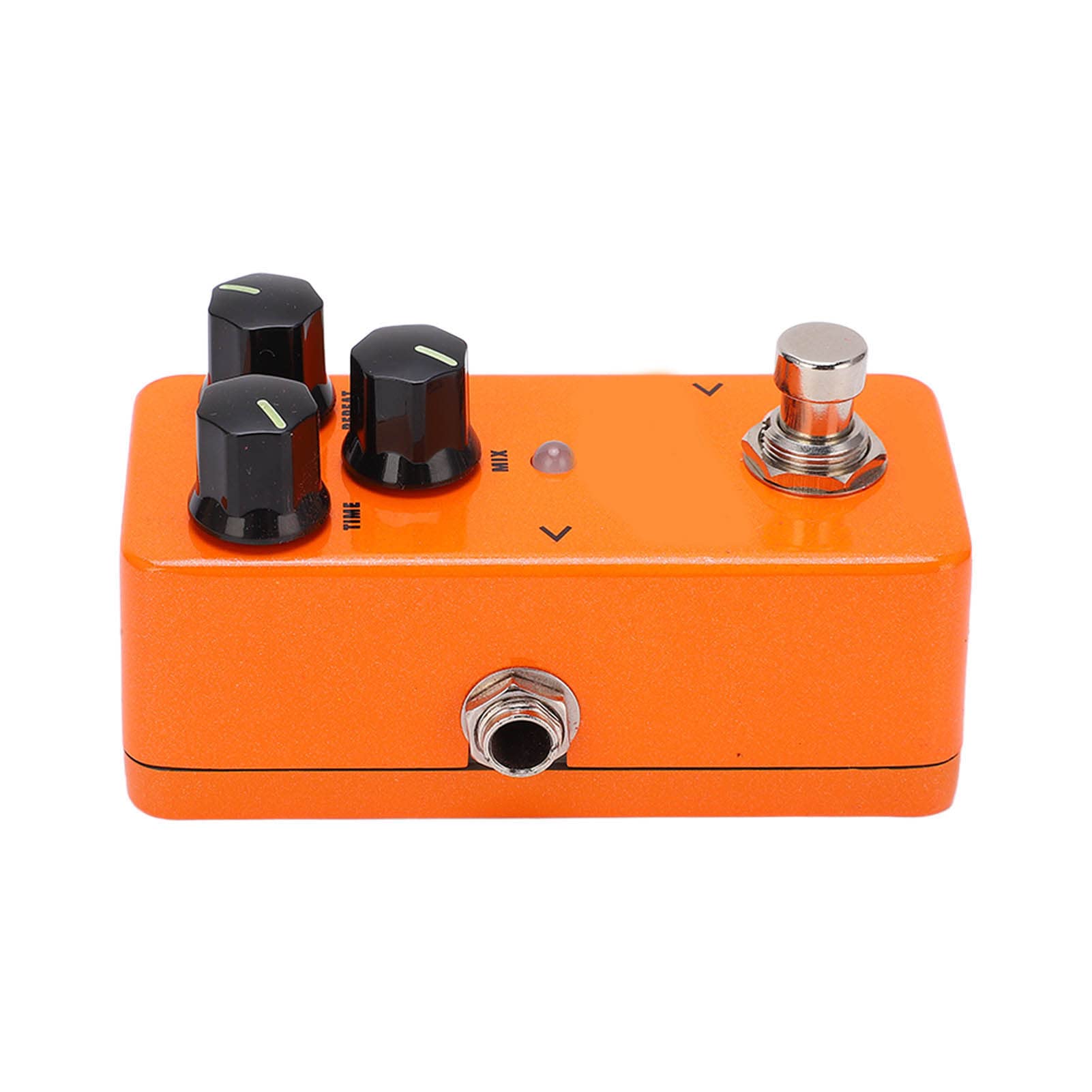 Qqmora Pedale Effetto per Chitarra Ritardo Digitale Compatto Regolabile per Musicisti Metal Orange 800ms