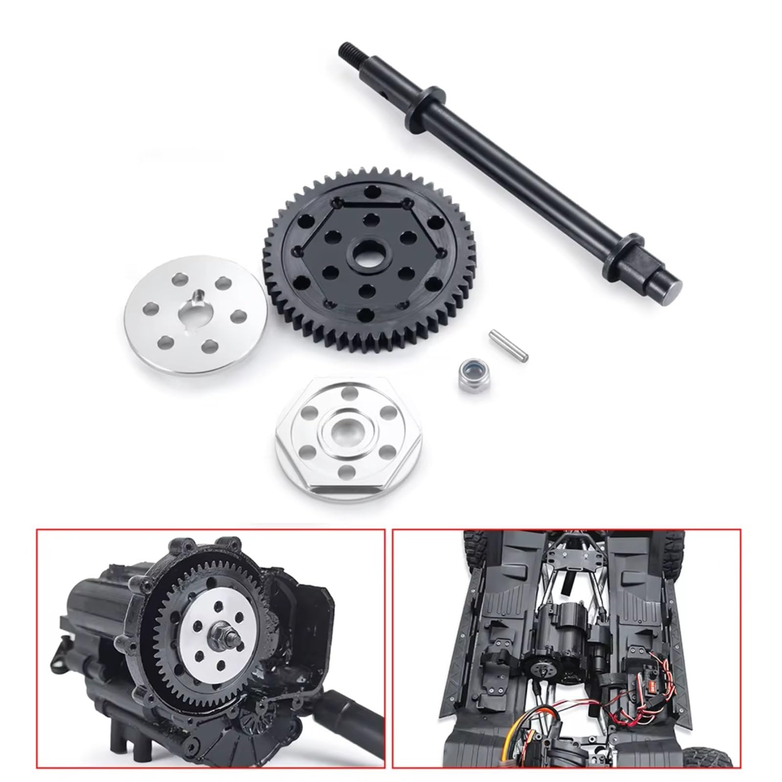 Per Axial SCX6 AXI05000 Per Wrangler AXI05001 Trail Honcho 1/6 Kit Modifica Cambio E Ingranaggi In Metallo RC Car Accessori Giocattoli Rc