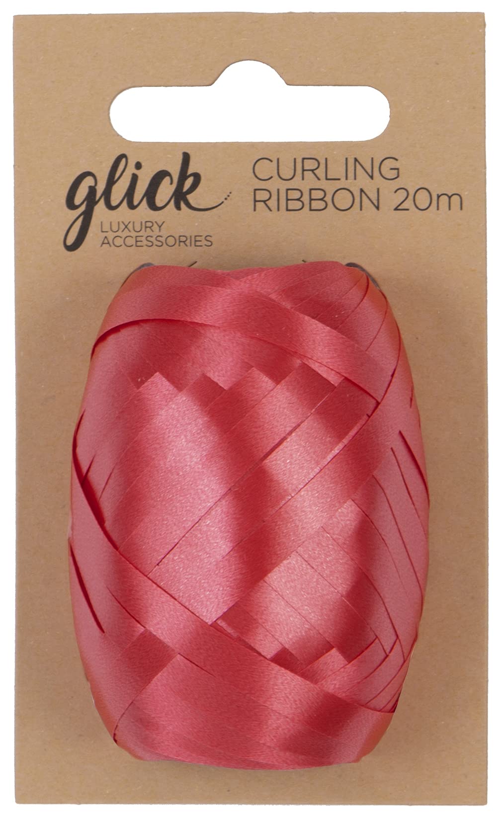 Glick Red Curling Ribbon for Gift Wrapping and Arts & Crafts, 5mm x 20m