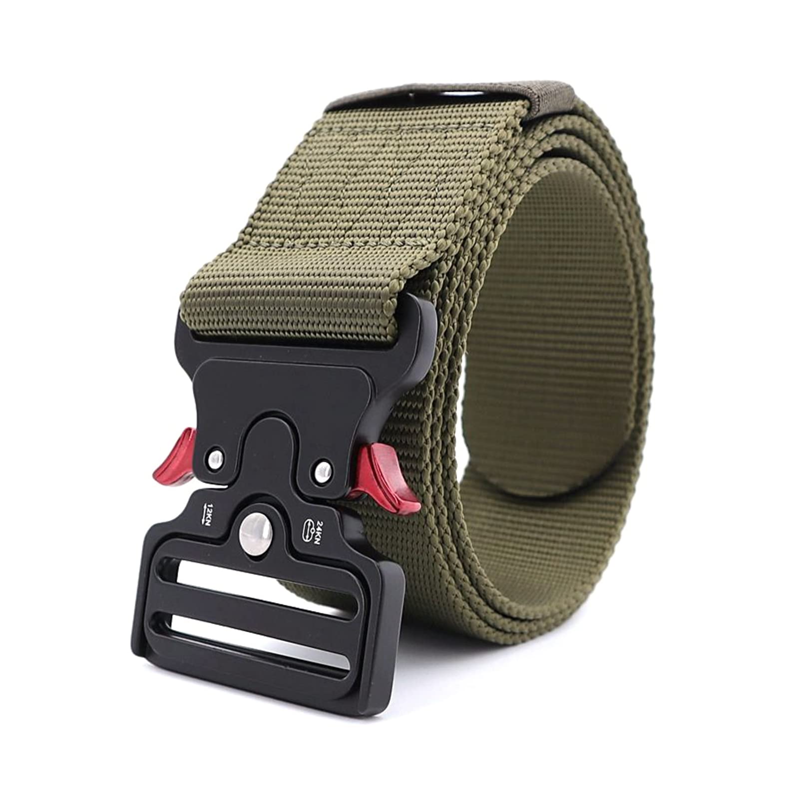 Cinturón trenzado elástico, Cinturón táctico militar de nailon (125-145 cm, multicolor)