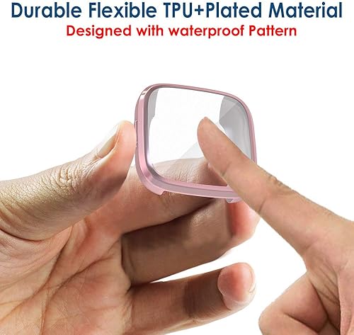 Miniatura 3 de Simpeak Funda protectora de pantalla compatible con reloj inteligente Fitbit Versa 2, 5 unidades, protección completa, cubierta de parachoques