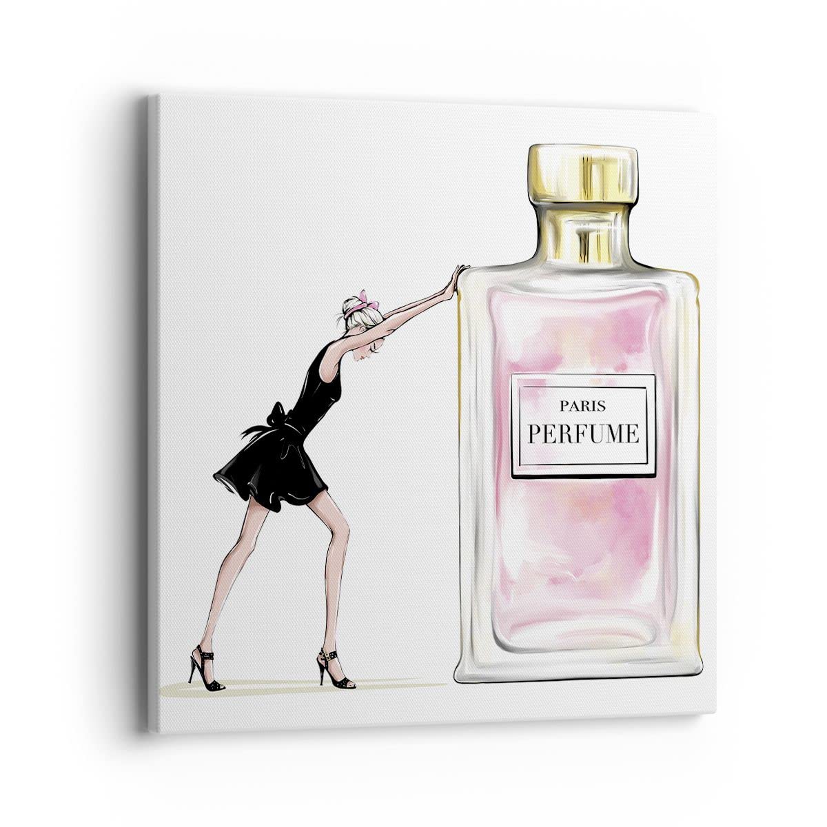 ARTTOR Lienzos decorativos 40x40cm Cuadro Sobre Lienzo Moderno Moda Mujer Perfumes Dormitorio Cocina Cuadros Pared Imágenes Cuadros Decoracion Salon Wall Art Prints Decor Canvas AC40x40-4128