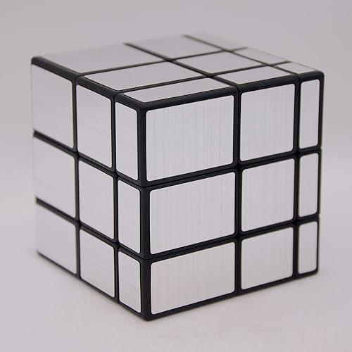 Miniatura 9 de Bukefuno QY Toys - Espejo de 3 x 3 bloques de cubo plateado, rompecabezas mágico de 3 x 3 x 3 pulgadas, versión plateada