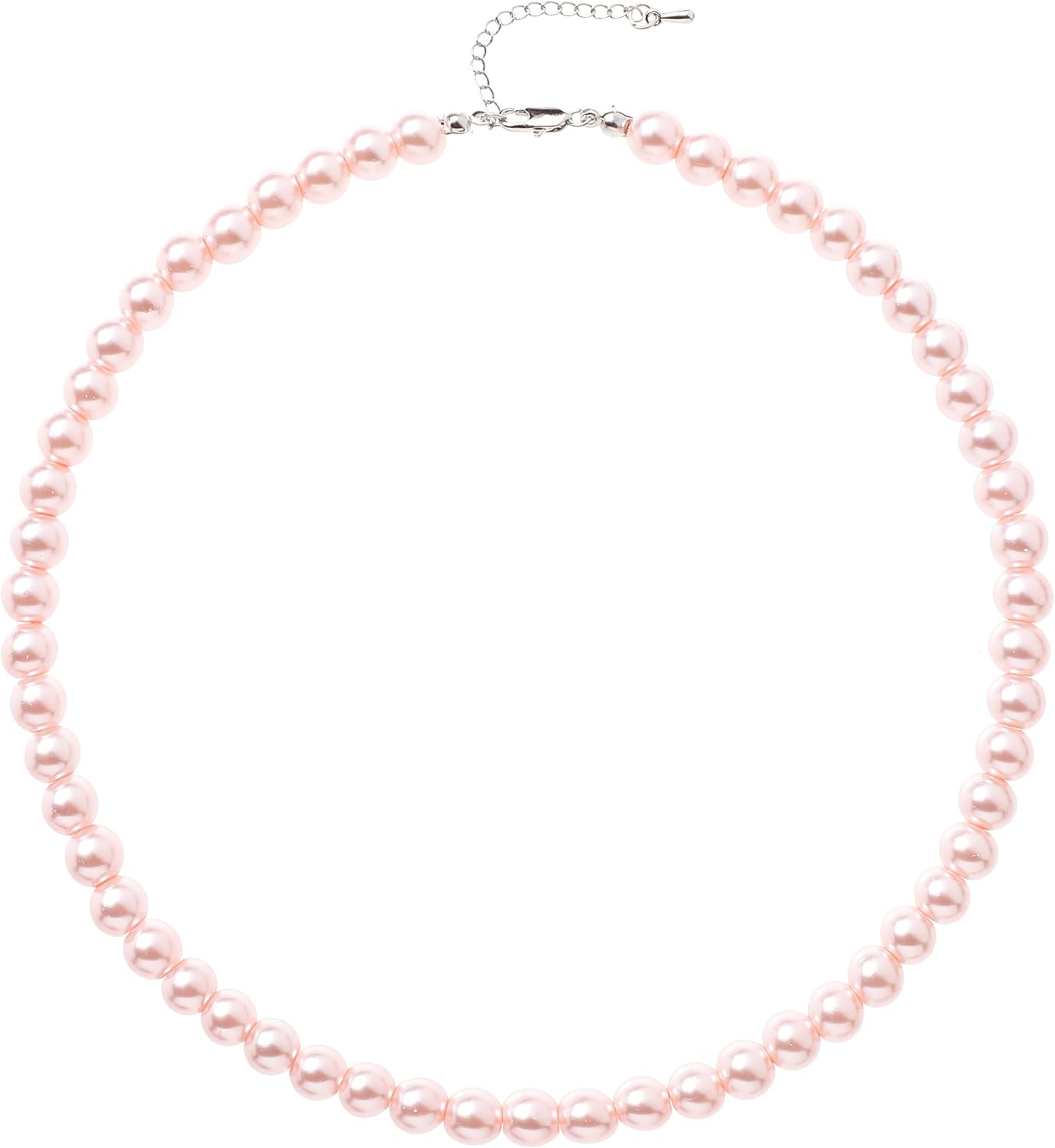 BABEYOND Round Imitation Pearl Necklace Wedding Pearl Necklace for Brides