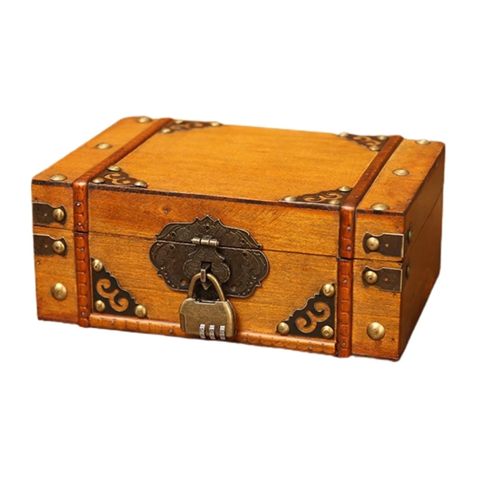 YShiuoL Wooden Storage Box Handmade Jewelery Box Vintage Wooden Storage(Style2)