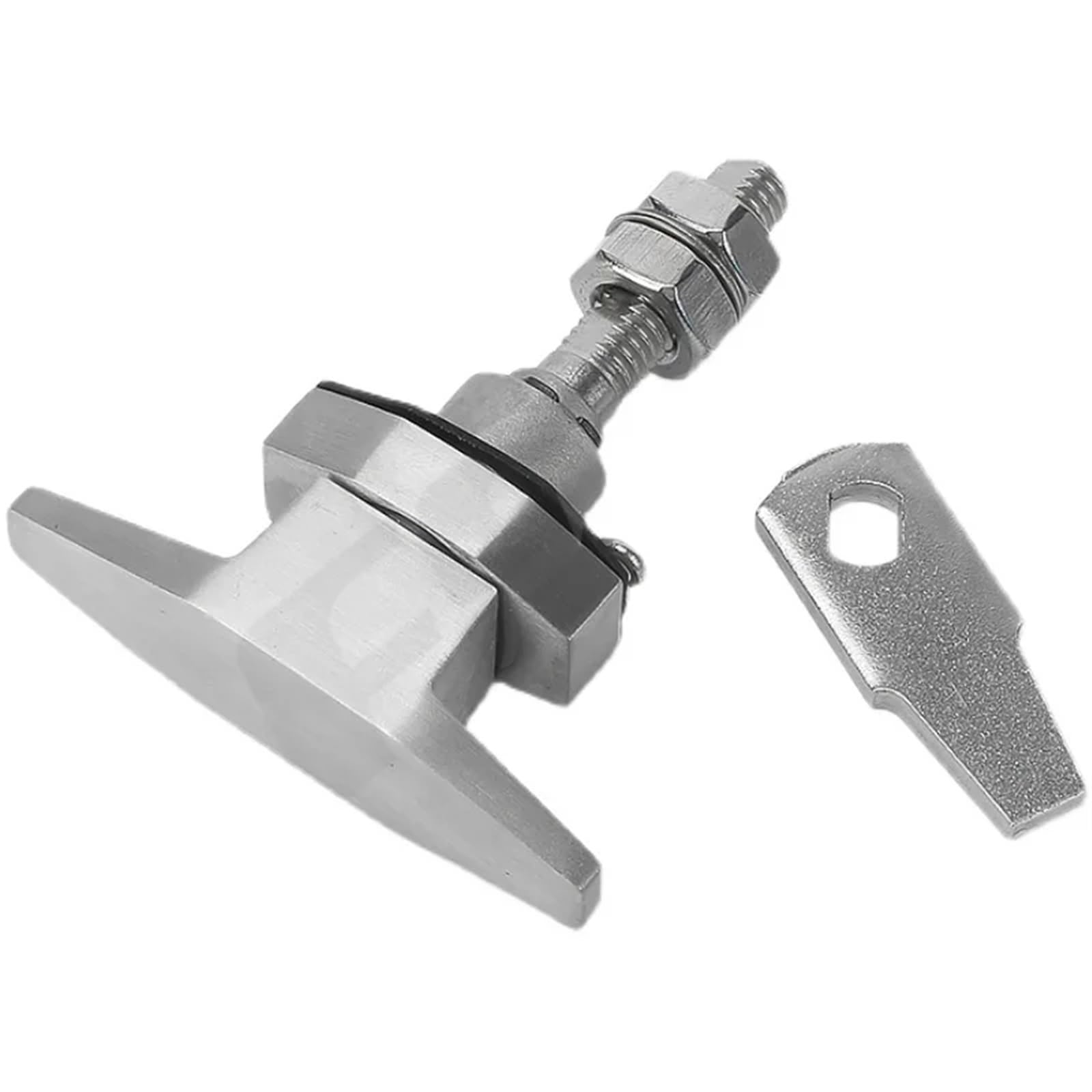 T-förmiges Griffschloss, Geräteerweiterungstürschloss, Industrieschrankgehäuse, Schaltschrank, Edelstahlschloss MS309-2, 1 Stück(Stainless steel)