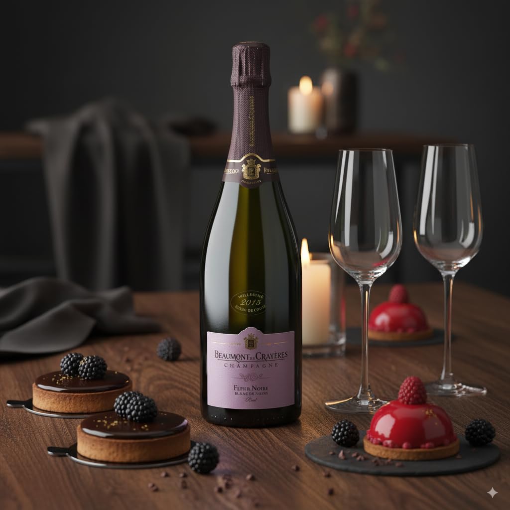 Beaumont des Crayères Fleur Noire Champagne Brut - Spumante Bianco, 750 ml