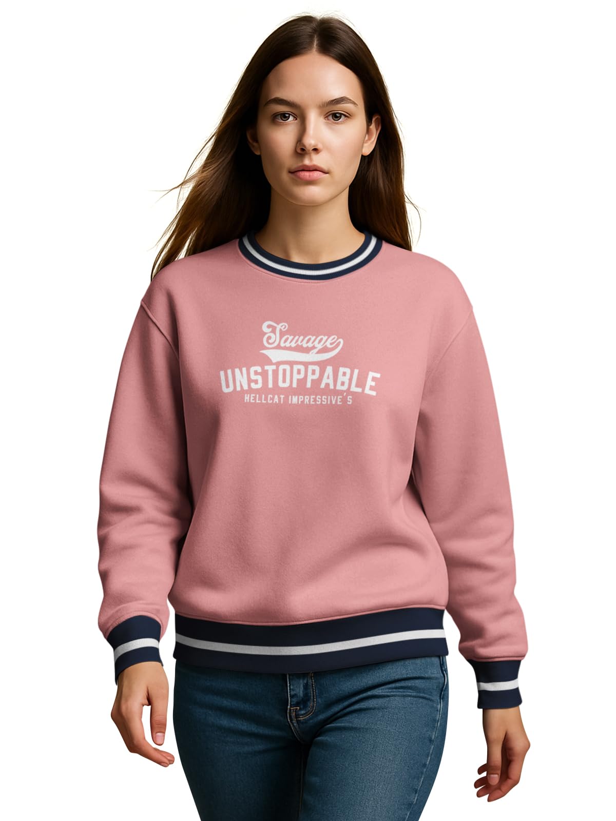 HELLCAT Tshirt for Woman | Full Sleeve Tshirt for Women | Varsity T Shirt for Women