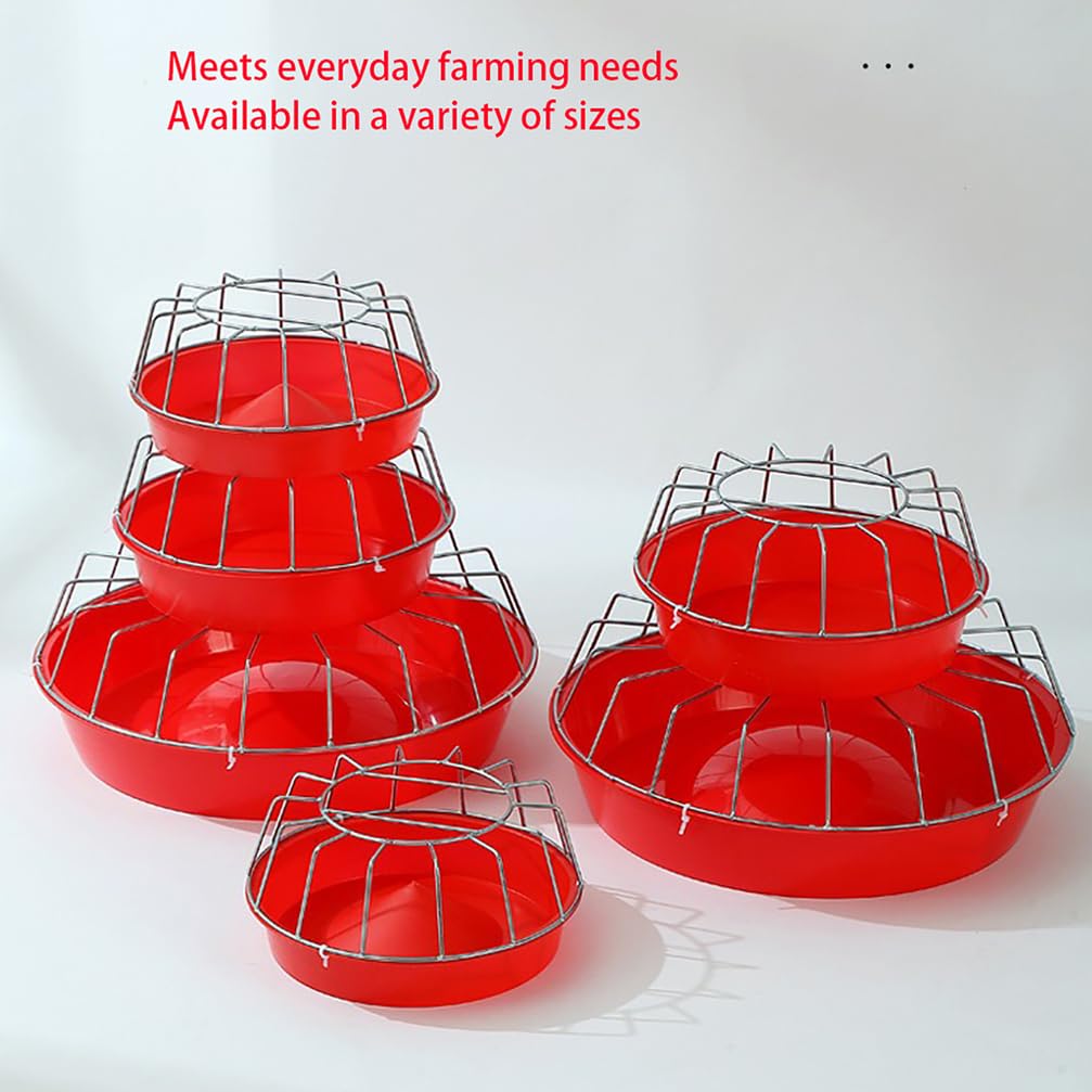 Comedero para gallineros, comederos para aves de corral para exteriores, comedero de compartimento redondo para patos, pájaros, aves de corral, accesorios para gallineros
