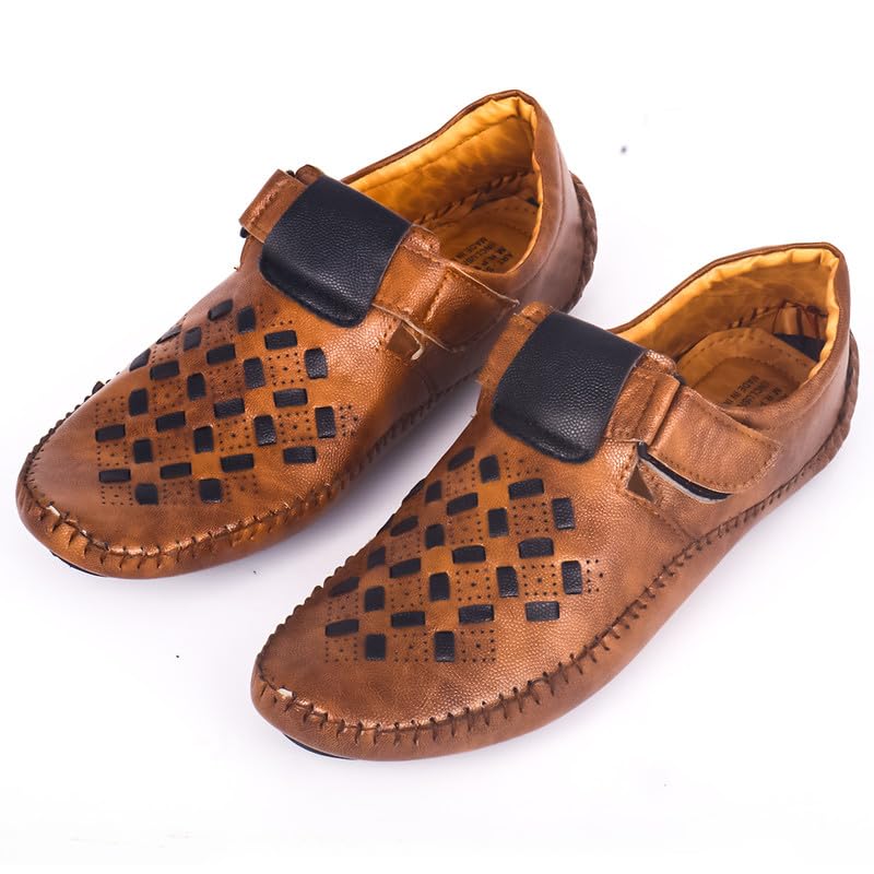 snatch footwear Snatch Trendy Men’s Leatherite Sandals PU Upper with Stylish Finish | Slip-Resistant Sole | Comfortable Velcro Closure | Versatile Sandals for Men-picture-11