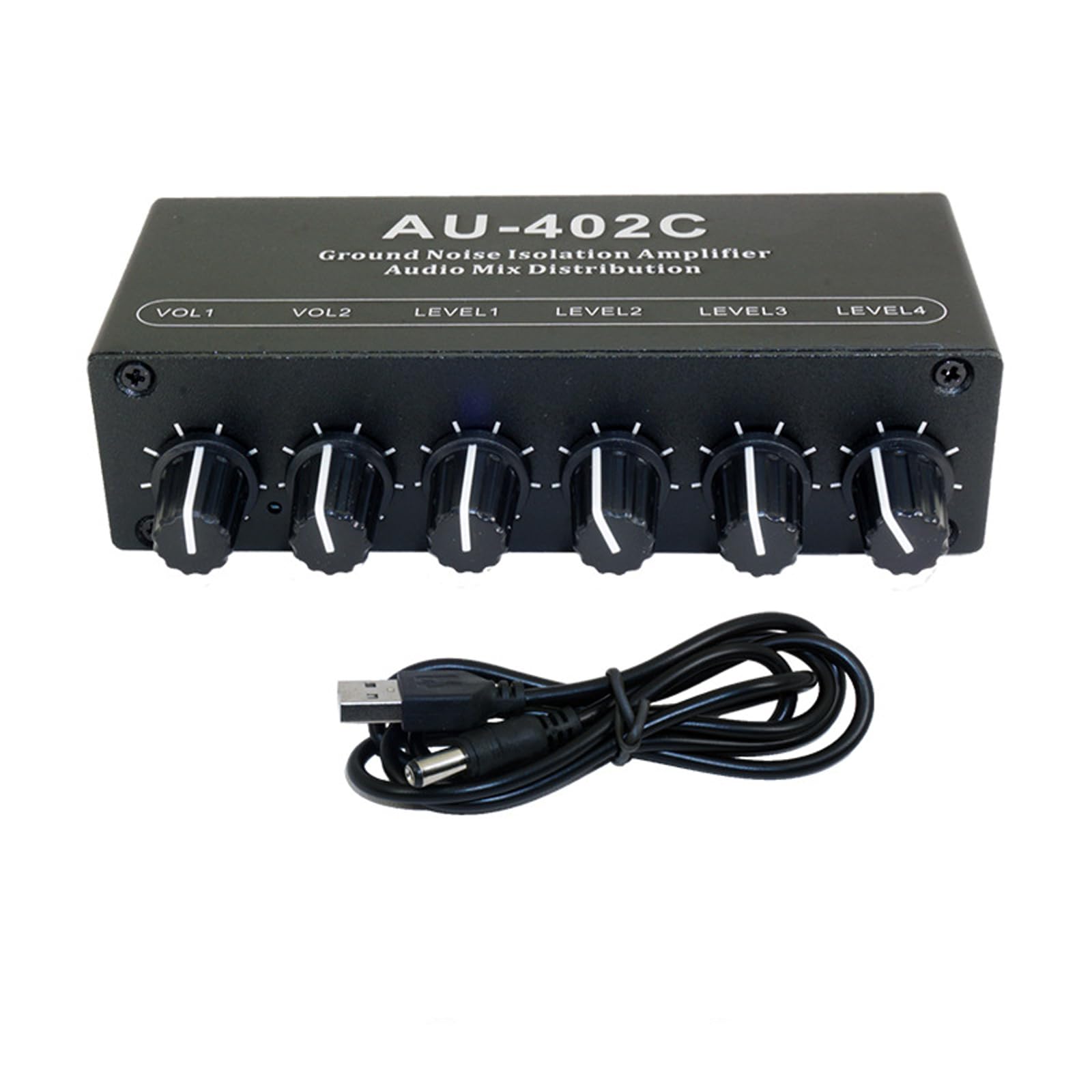 Mezclador de sonido estéreo portátil con control de canal independiente reducciones efectivas de ruido DC5v-12v alimentación control de volumen independiente