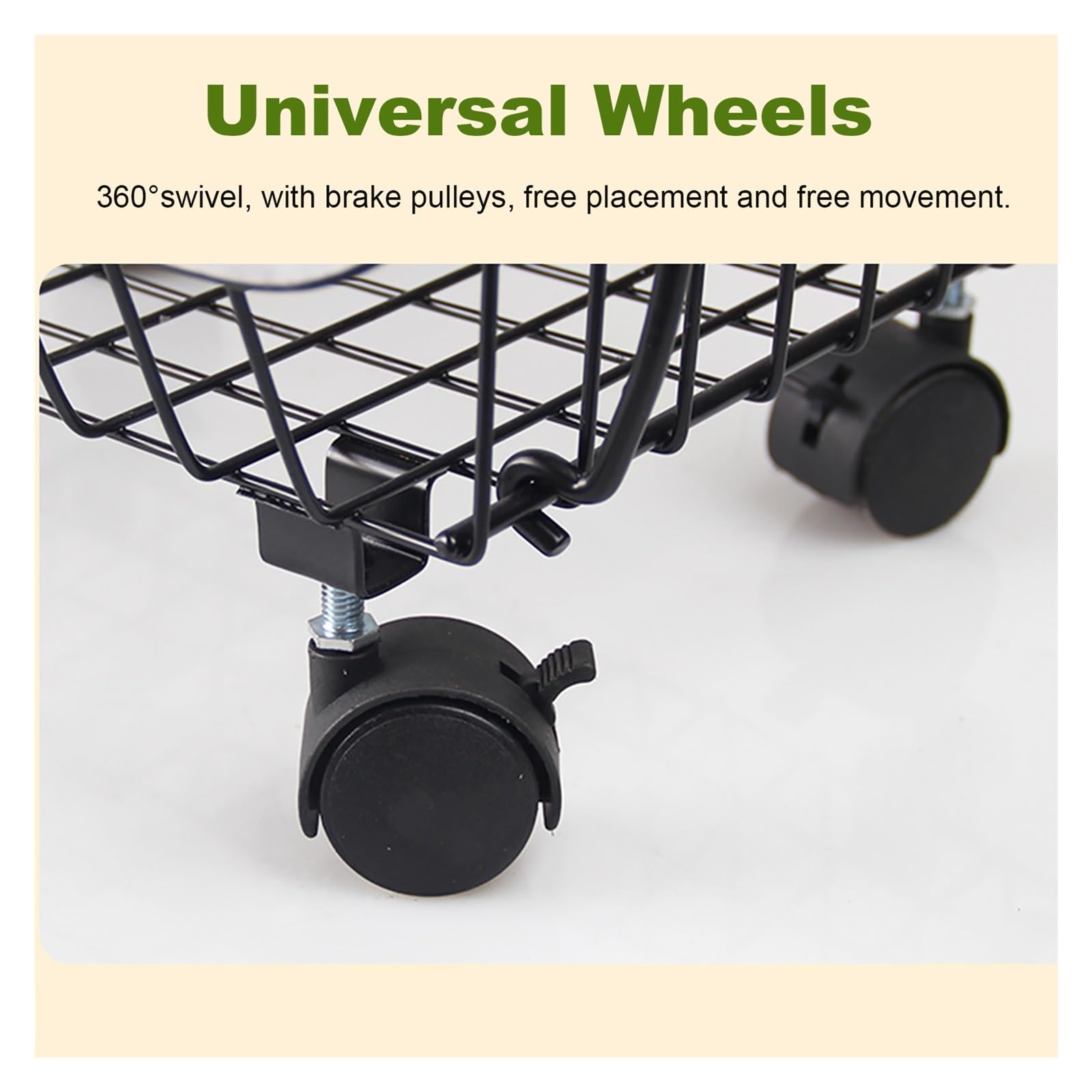 Estante para almacenar bocadillos, cesta para frutas y verduras de 5 niveles para cocina, organizador de alambre de metal apilable, soporte para bocadillos de dulces con ruedas, carrito organizador