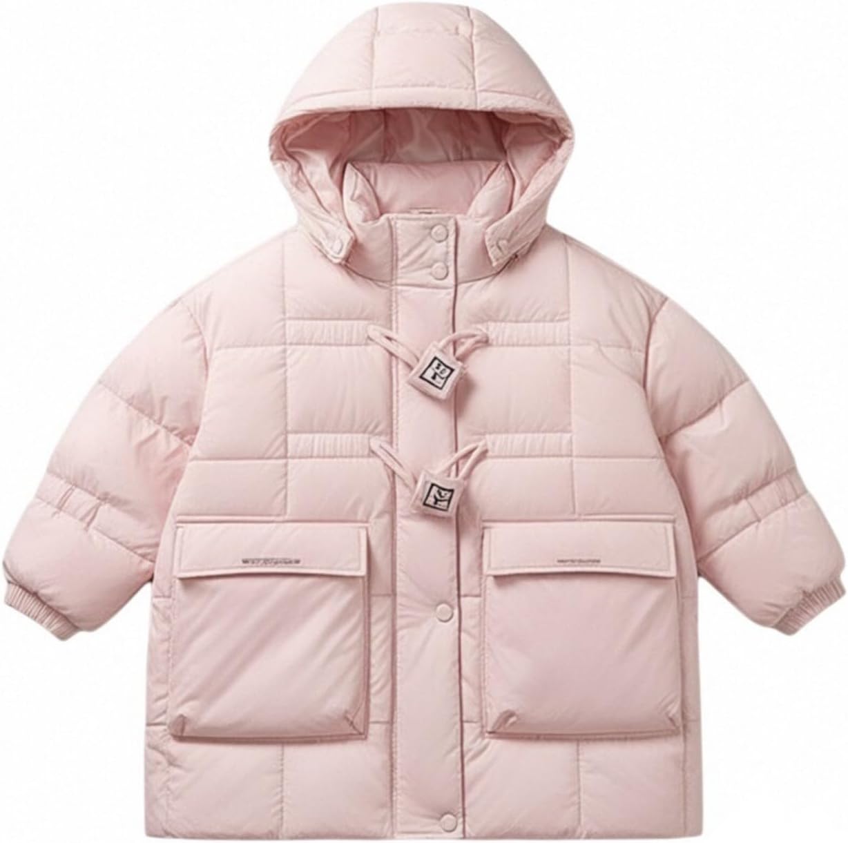 Girls Winter Puffer Coats Heavyweight Hooded Warm Jackets Kids Long Down Cotton Windproof Parka Snow Coats Outerwear