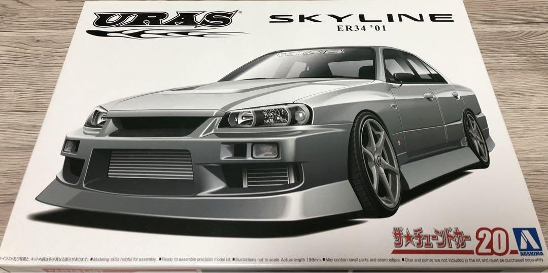 Amazon.co.jp: アオシマ URAS スカイライン R34 ドリ車 D1 1?24