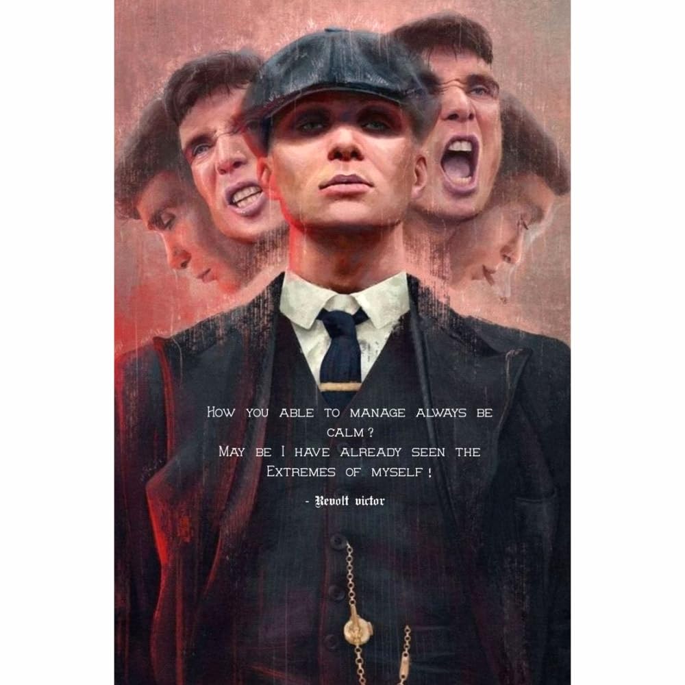 POSTER WALLAH Peaky Blinder Thomas Shelby Poster for Home Office and Student Room Wall | Aesthetic Poster | Wall Decor PKYBLNDER02 (18X12 inch)