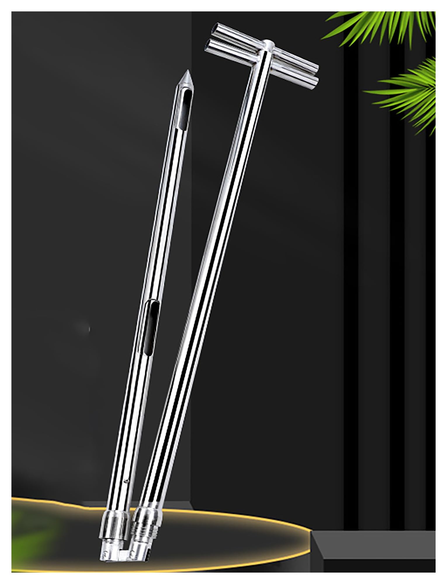 PULaif Soil Grain Sampler Probe, Stainless Steel Grain Probe Sampler Powder Sampler Solid Sampling Probe Multiple Sizes(1.5x98.4in)