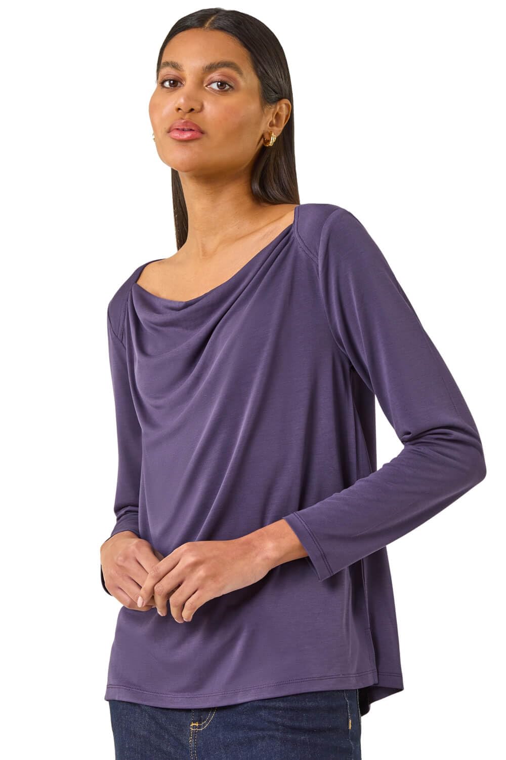Roman Women's Tunic Top Purple Size 16