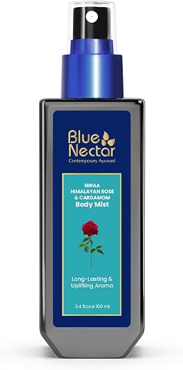 Blue Nectar Maharani Rose Attar Mist with Cumin &amp; Sandalwood | Long-Lasting Perfume Mist for Women | Floral Essence | Trav...