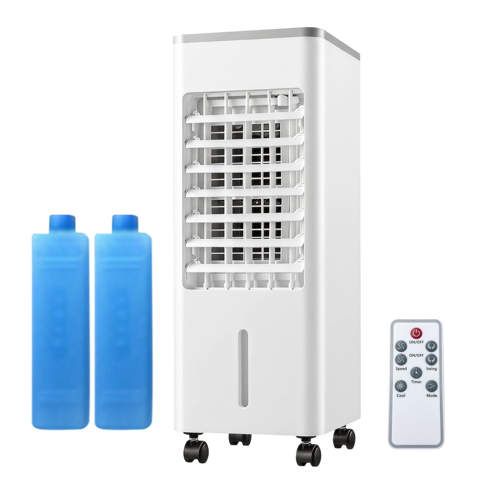 Mobile Klimaanlage ohne Abluftschlauch, Ventilator mit Wasserkühlung leise, Tragbare Klimagerät, Luftkühler mit Wasser, Portable Air Conditioner, Verdunstungskühler, Evaporative Air Cooler, Weiß