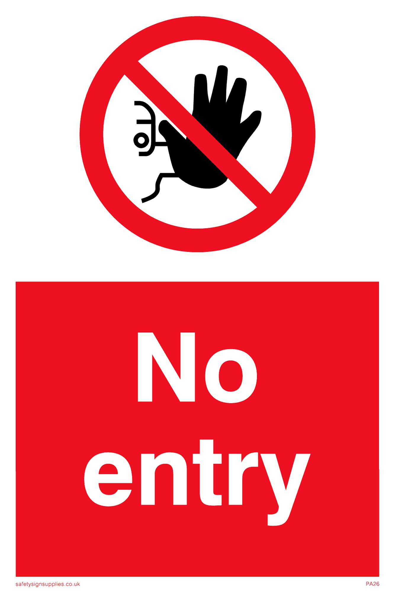 Pack of five - No Entry Sign - 100x150mm - A6P