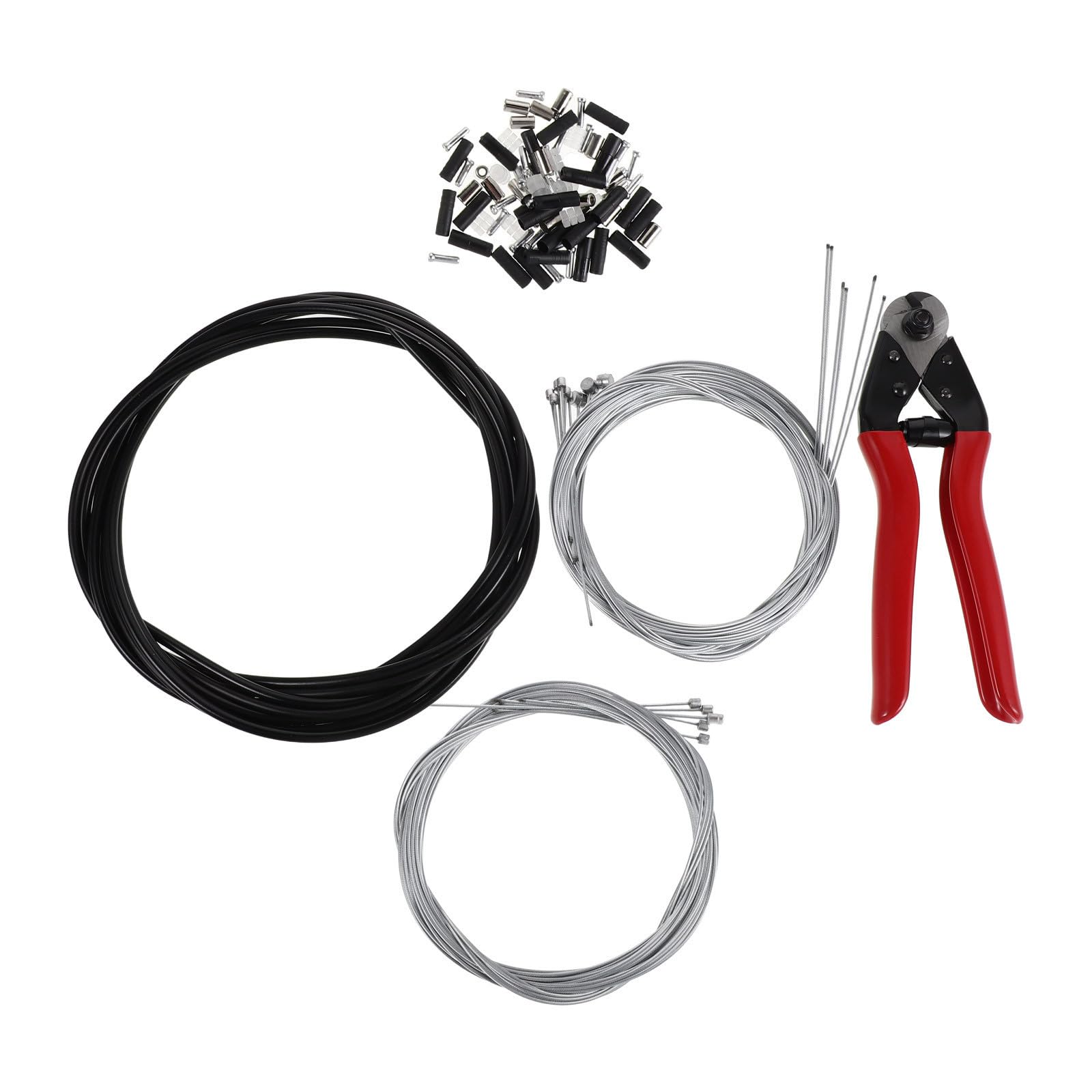 iplusmile Kit Cavi Freno e Cambio Bici con Guaina, Cappucci e Pinza