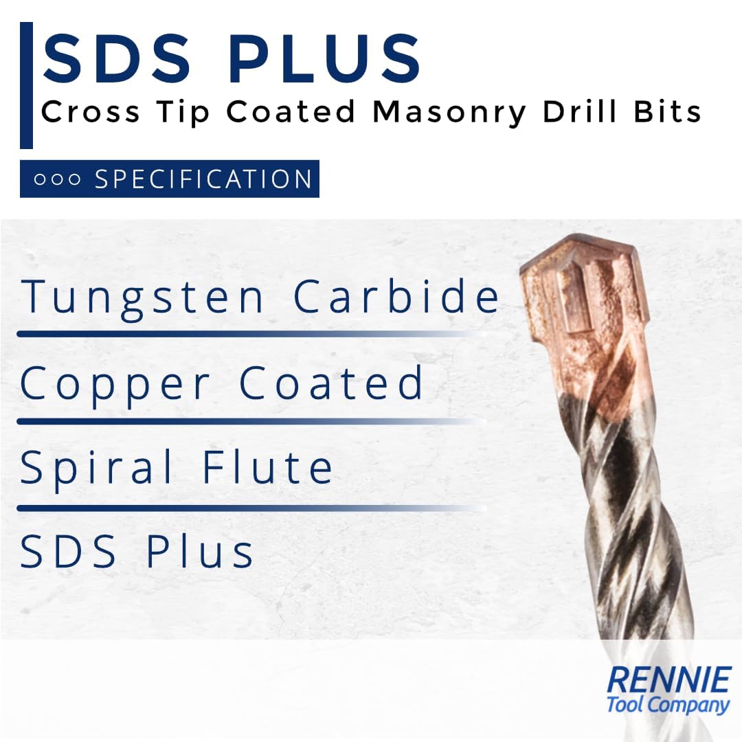 Set Of 5-5/6/8/10/12mm x 160mm Long SDS Plus High Performance Hammer Drill Bits Set - Image 2