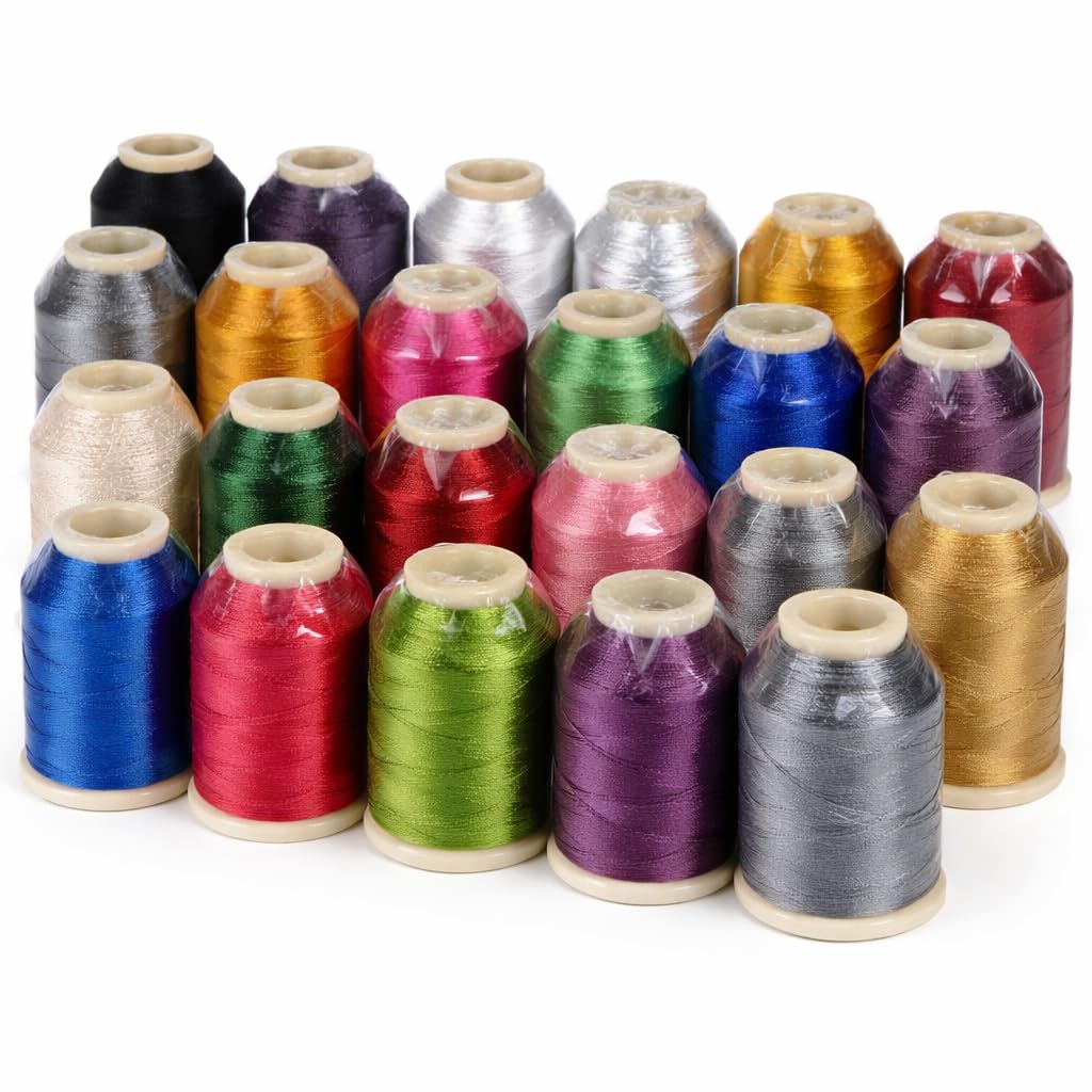 Perlin Häkelgarn Set 30 Farben 9000 m Polyester Nähgarn 0,75 mm 6 Fach Nr 50 für Häkeln Nähen Schmuckherstellung Perlen Auffädeln Altinbasak