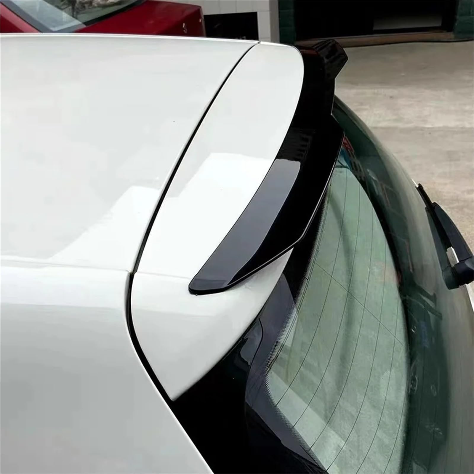 alerone posteriore Strisce decorative per ali spoiler per tetto posteriore universale nero opaco per auto berlina(2)