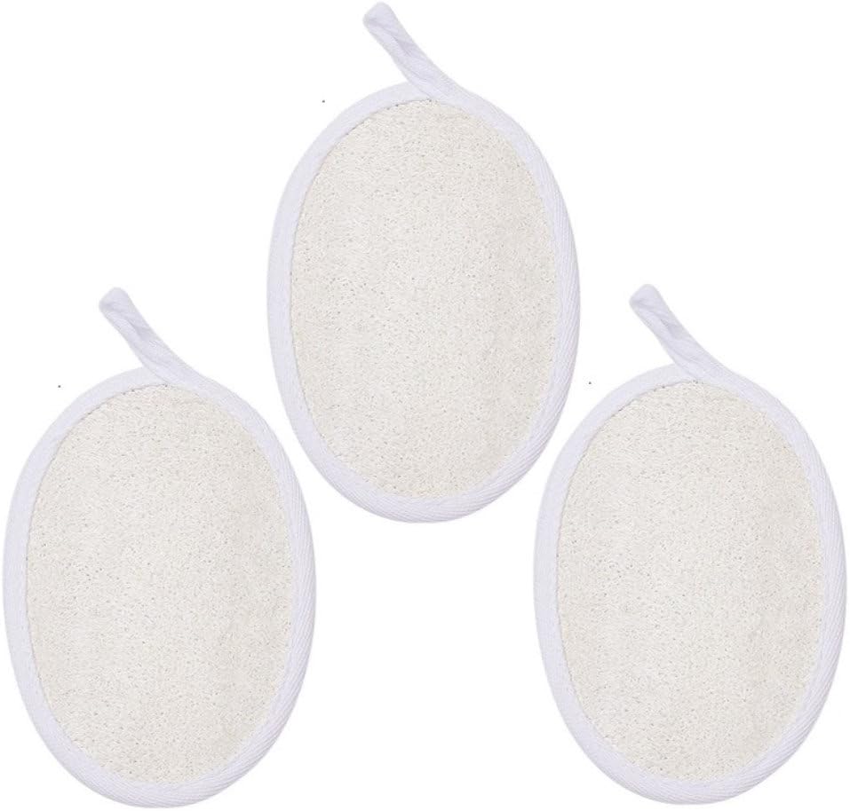 CareBey Natural Loofah Bath Sponge Pad (3 pack)