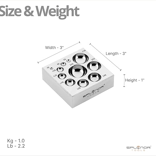 Vista 18 de Bloque de cúpula de acero Dapping - para la fabricación de joyas - Herramienta de formación de metal - Troquel de modelado