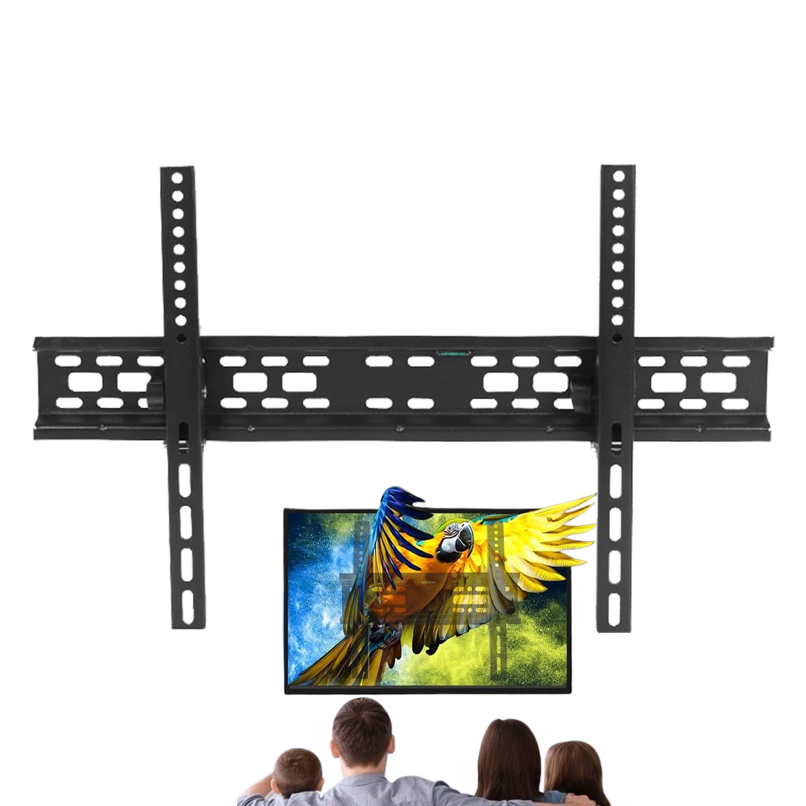 Soporte para TV De Pared,Soporte Regulable para Pared de Monitor - Sujetador para Pantallas Planas Y Curvas, Instalación Sencilla con Nivelación para Hoteles,