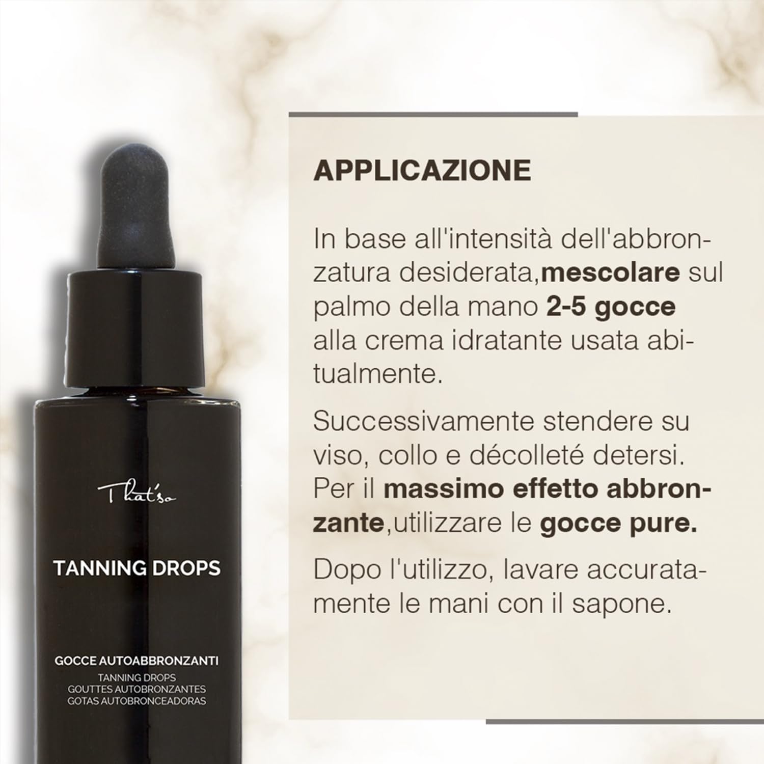 That'So Tanning Drops - Pregiate gocce magiche viso abbronzanti per lo sviluppo di una abbronzatura intensa naturale uniforme - 30 ml