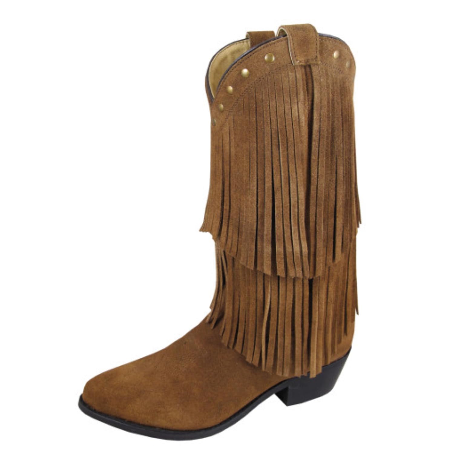 Smoky Womens Wisteria Double Fringe Tan Western Boot