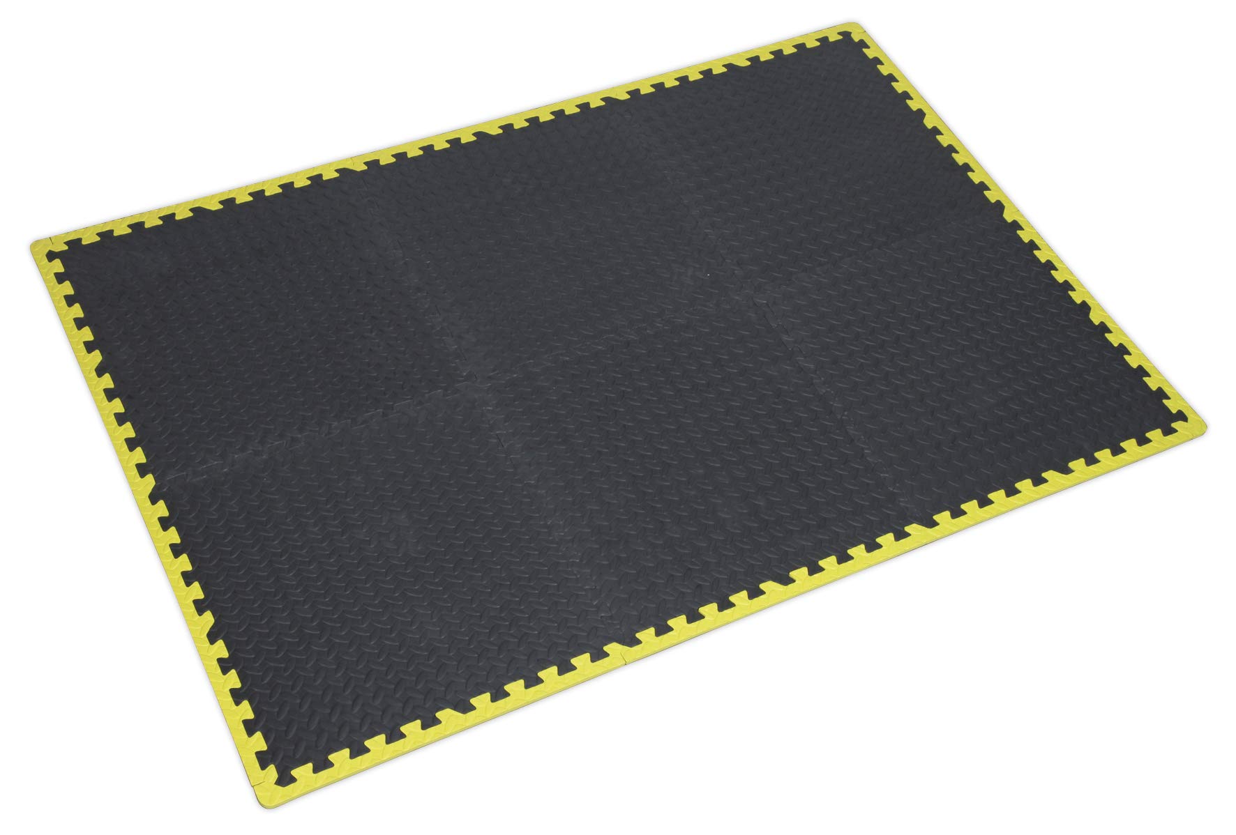Tapis en mousse EVA Sealey bords haute visibilité jaune noir 1240x1825mm