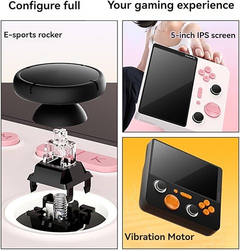 Miniatura 5 de E5Plus - Consola de videojuegos de mano retro, 5 pulgadas, 4.52 oz, consola de juegos retro HD de 6000 mAh, consola de videojuegos portátil, regalos