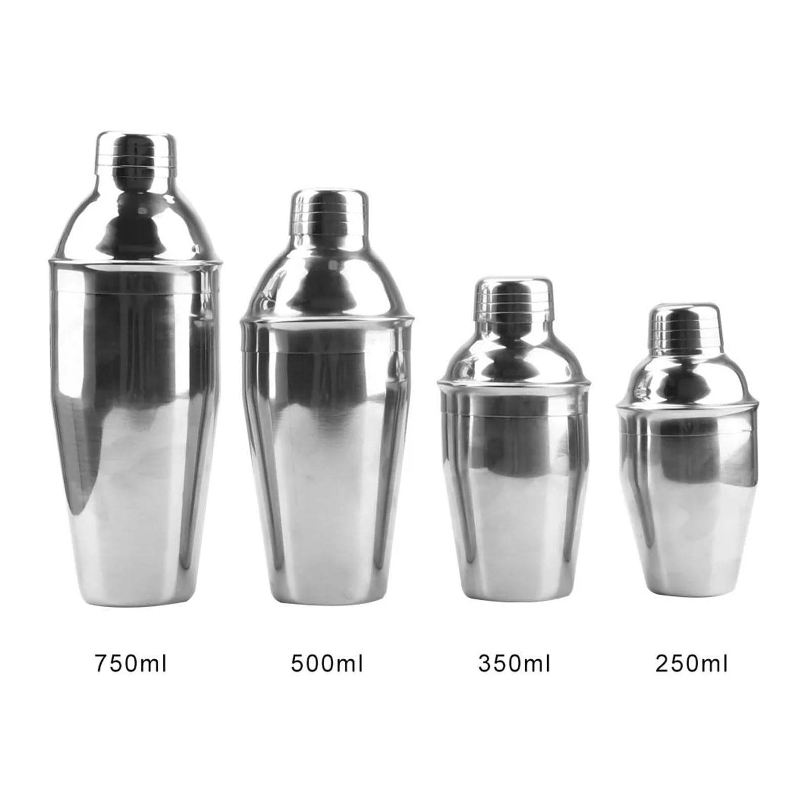 Herramientas for barra de fiesta, 250/350/550/750ml, 1 coctelera acero inoxidable(550ML)
