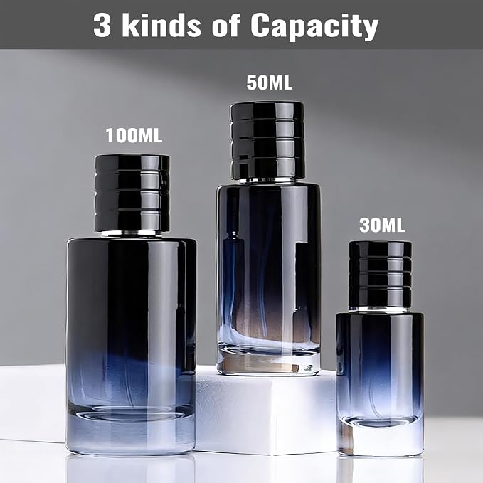 Botella de Perfume de Vidrio Negra de 100 ml miniatura 6