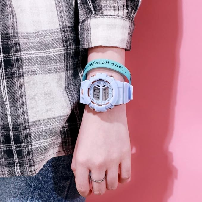 Image of Digital Unisex Watch (Multicolour Dial Multi Colored Strap)