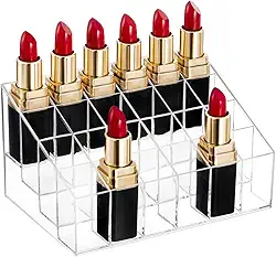 Organizador Porta Batom em Acrilico Com 24 Divisórias em Acrílico