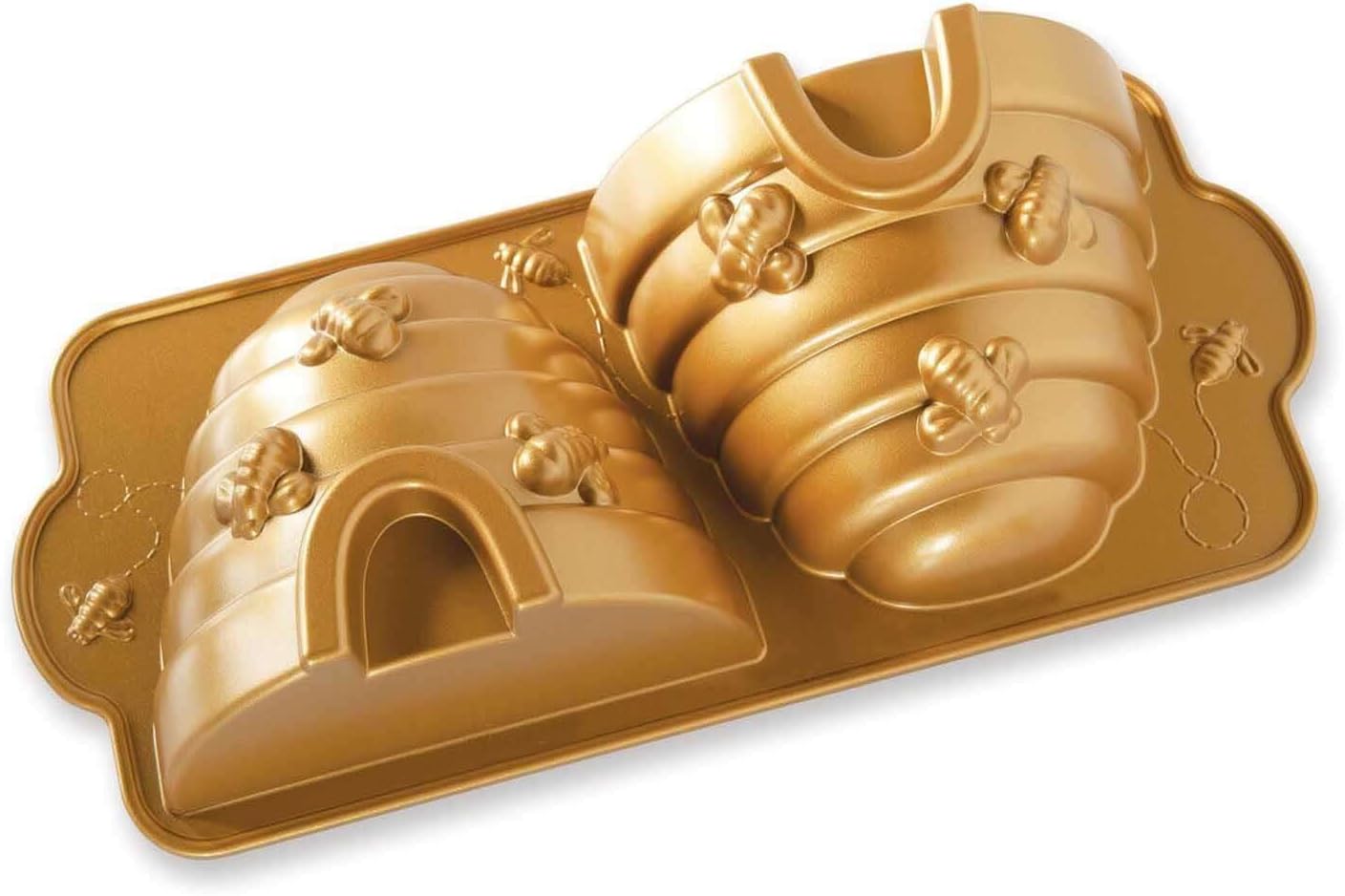LKOP Beehive Cake Pan Gold Cake pans Baking supplies Baking pan Nonstick pan Muffin pan Cake pan Baking set Mini cake pans Nonstick pan set Cake pans Cake board Pan bakeware Baking pan set Small