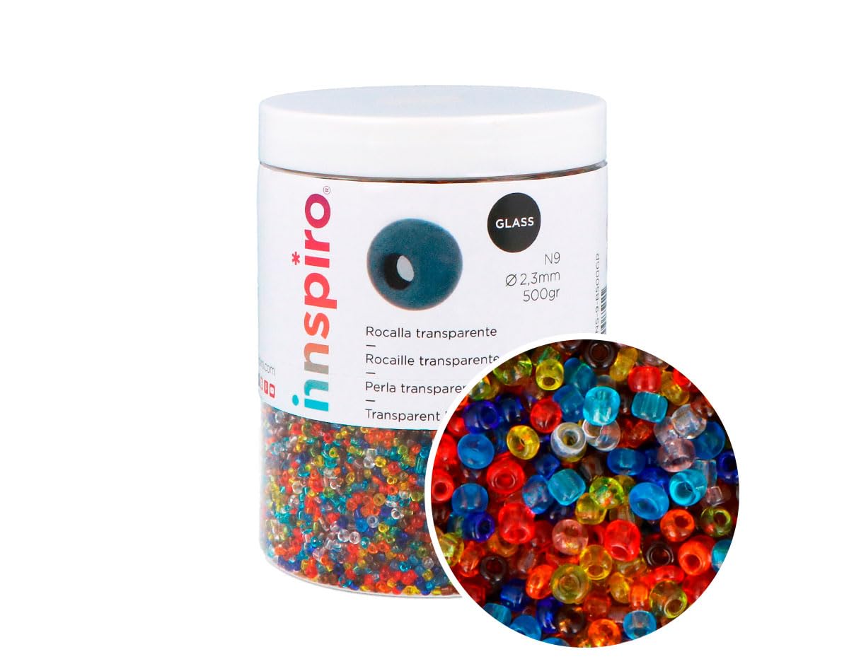 INNSPIRO Clear Round Glass Rock Mix 2.3mm 500g Approx N9