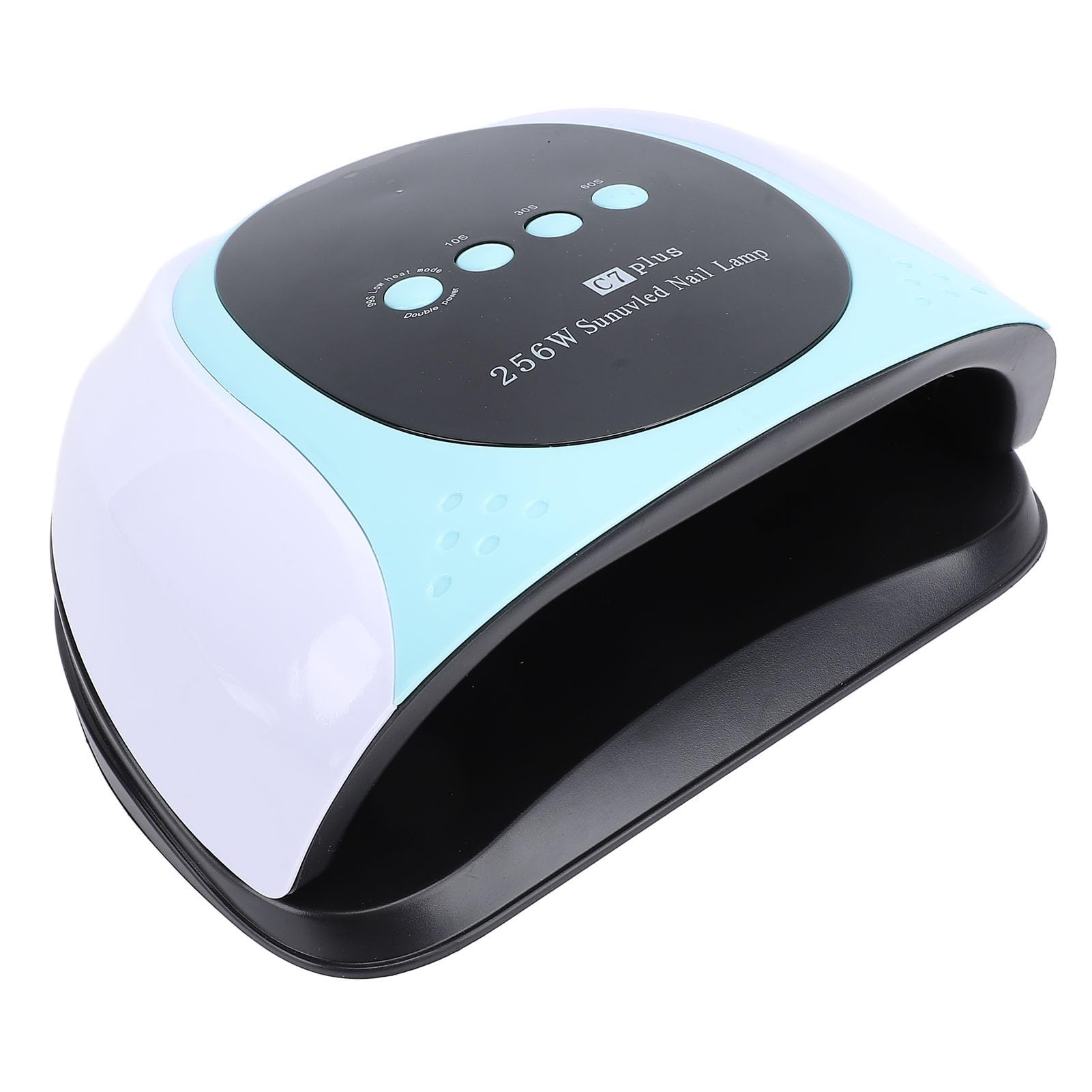 Secador de uñas de 256 W, lámpara LED U v con 3 configuraciones de temporizador, fuente de luz dual de secado rápido, luz de uñas con mango portátil con guantes de