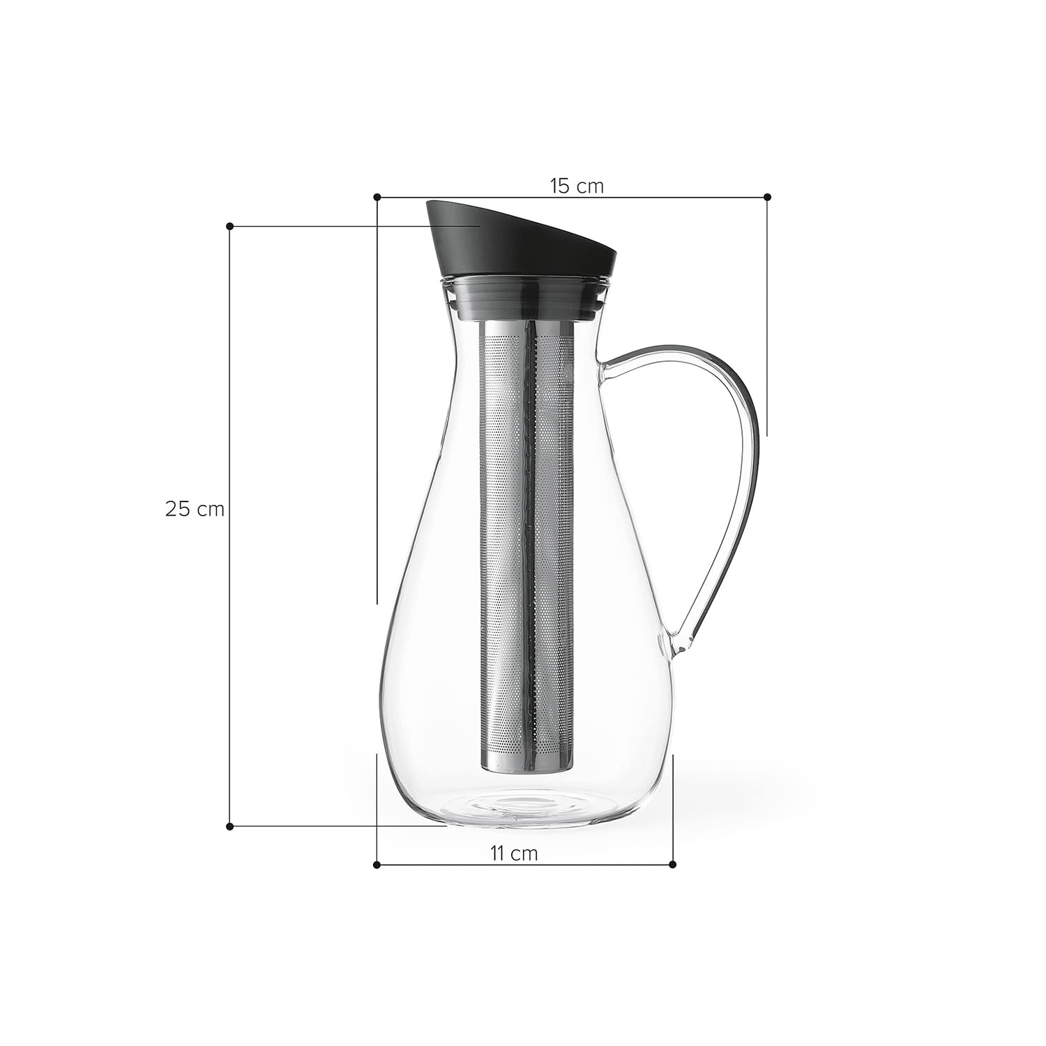 Brocca Cold Brew Hydracy - Infusore Per Caffè E Tè Freddo - Vetro 1,5L Con Filtro Acciaio - Foto 5