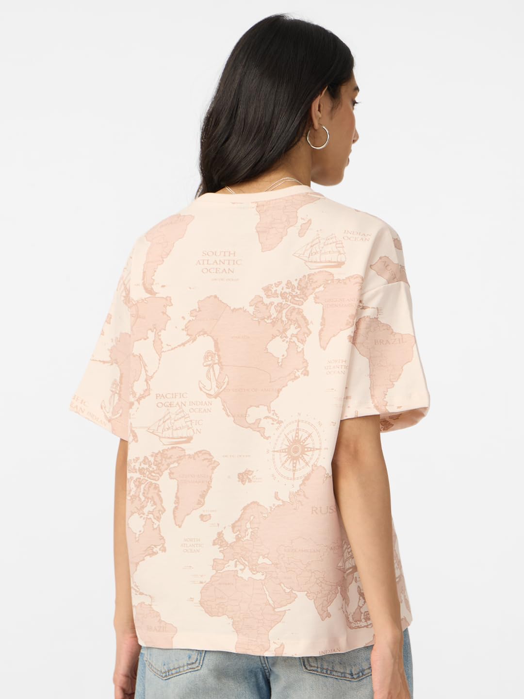The Souled Store Camisetas de manga corta de algodón con cuello redondo para mujeres y niñas
