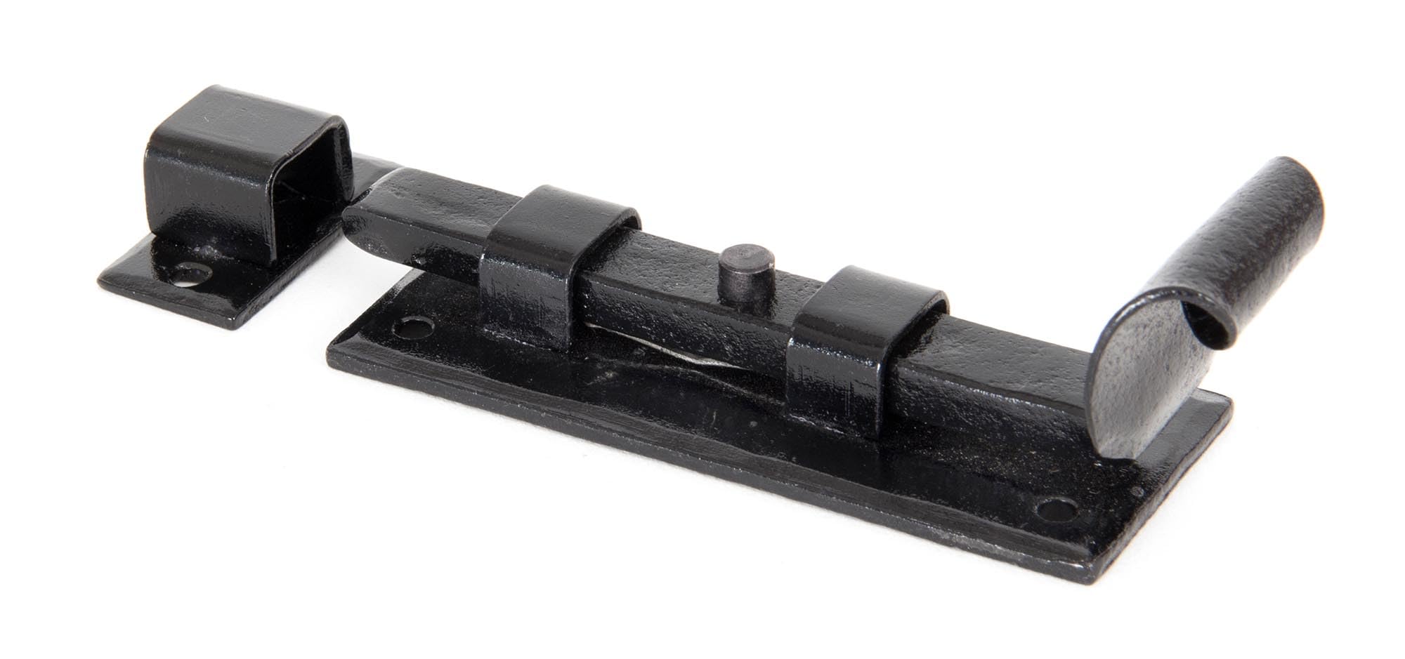 From The Anvil Traditional Black Black 4 Inch Straight Door Bolt