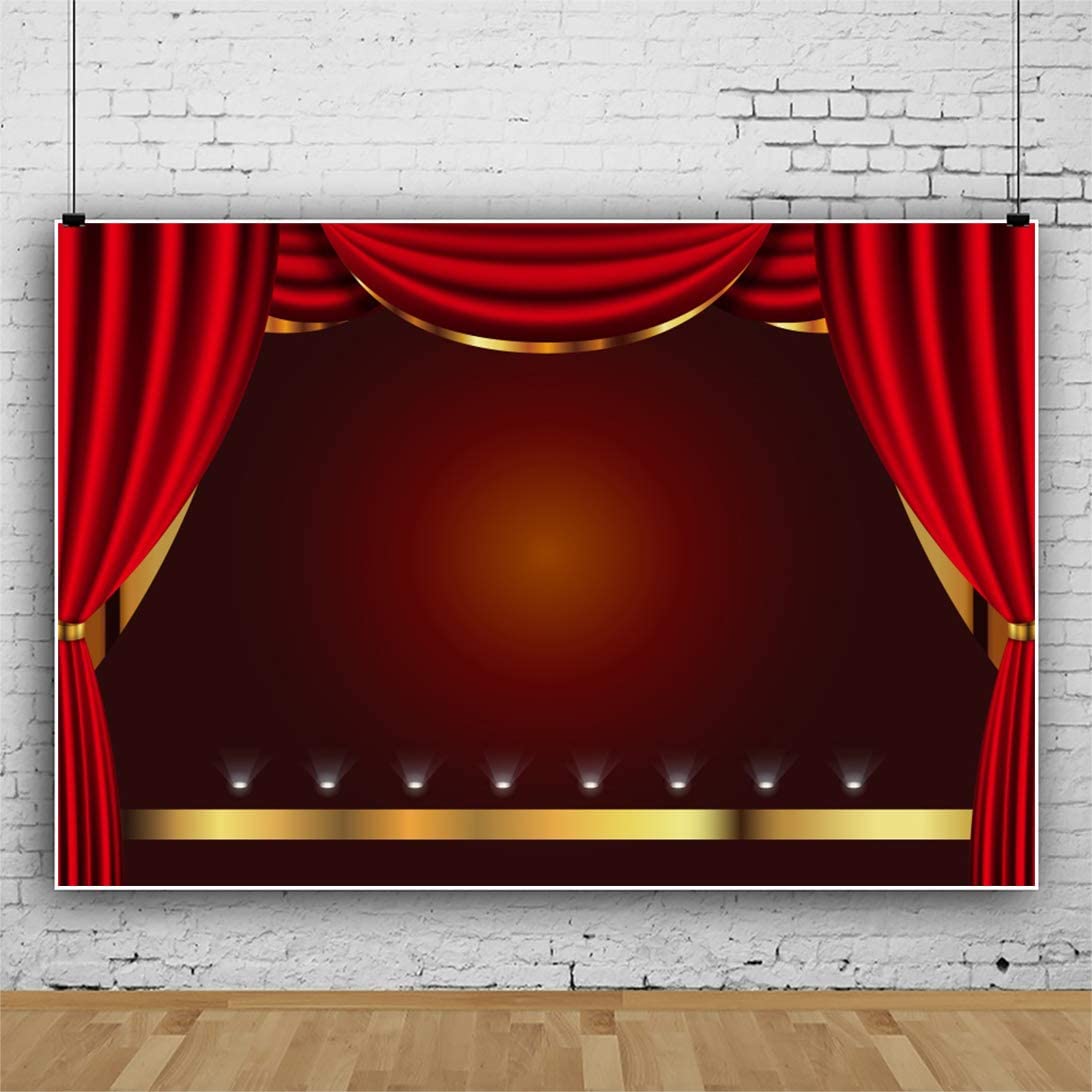 2,1 x 1,5 m scena tło czerwona zasłona złota koronka taniec muzyka impreza przedstawienie akt teatr dramat pokaz świętowanie ceremonia fotografia portret dorosłych winylowe rekwizyty do studia tapeta