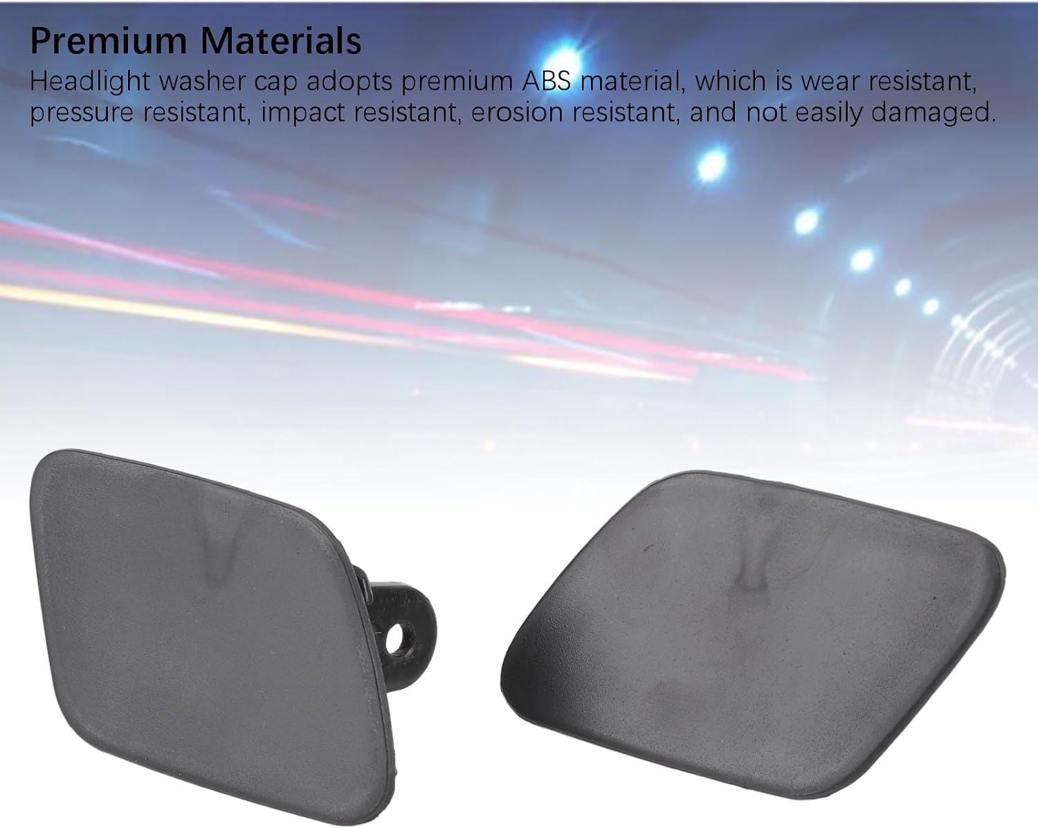 KIMISS Headlight Washer Cover for X5 E70, Left & Right Nozzle Cap 51657199141, Front Bumper Headlamp Spray Cover, Compatible with 2007-2013