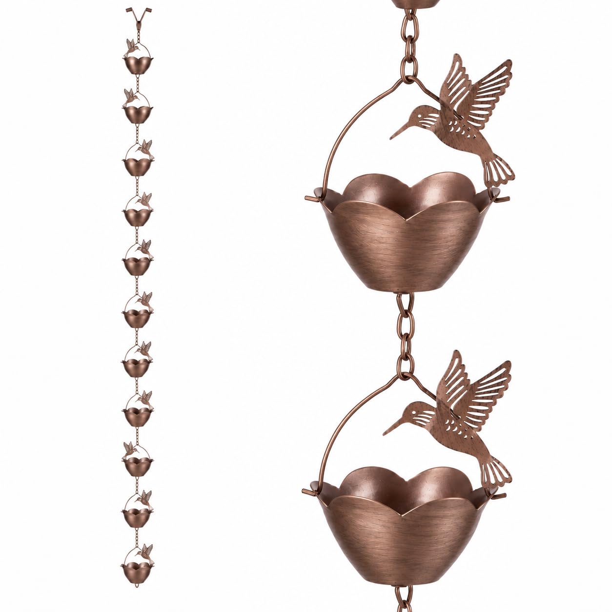 Topadorn Hummingbird Rain Chain